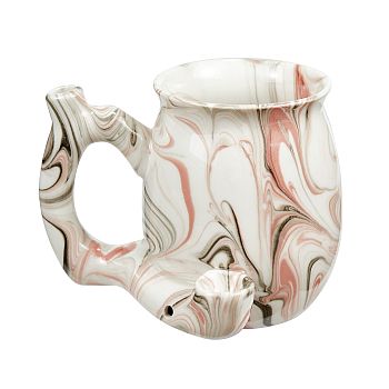 Roast & Toast Ceramic Mug Pipe - Pink Marble