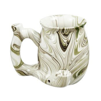 Roast & Toast Ceramic Mug Pipe - Green Marble