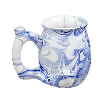 Roast & Toast Ceramic Mug Pipe - Blue Marble