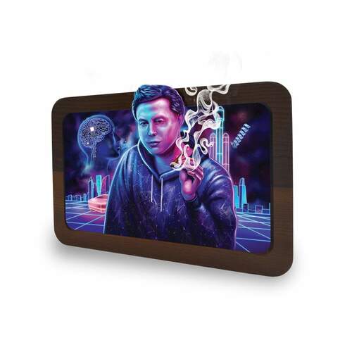 V Syndicate 3D High-Def Wood Rolling Tray - Small